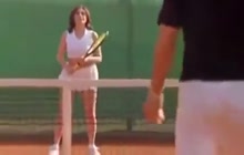 Upskirt while playing tenis